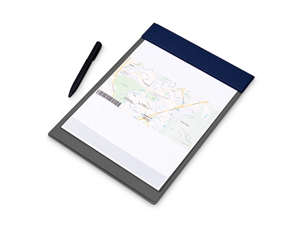 Планшет на магнитах без крышки из экокожи Favor, темно-синий-2