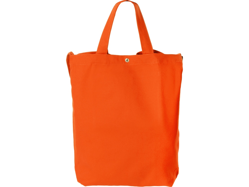 Сумка Helfer из хлопка на кнопке с регулирующейся лямкой, оранжевый-3