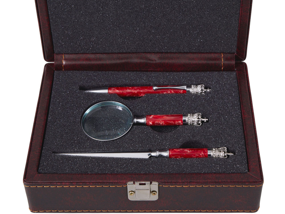 Набор Принц Уэльский : ручка шариковая, лупа, нож для бумаг-2