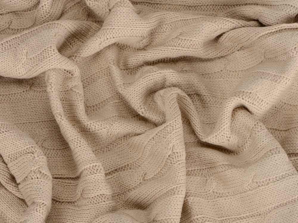 Плед акриловый Braid NEW, бежевый-1