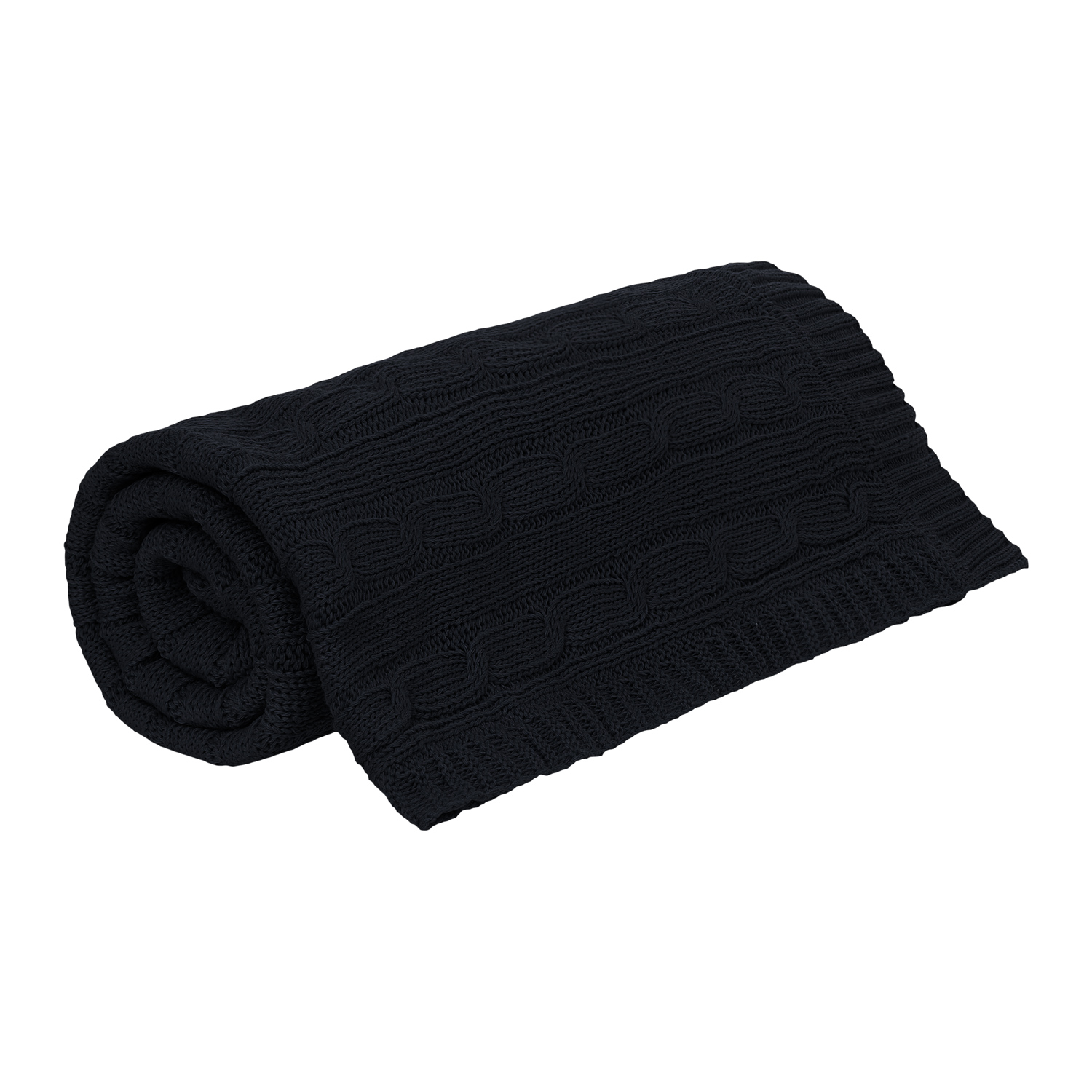 Плед Fado вязаный, темно-синий (без подарочной коробки)-2