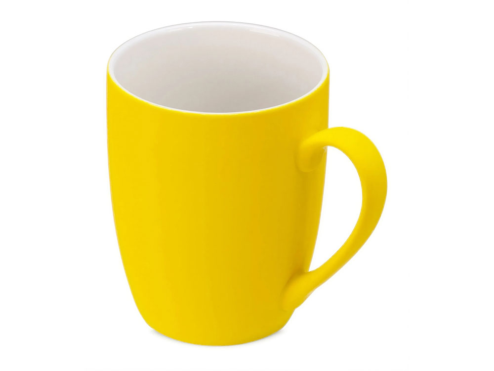 Подарочный набор с блокнотом С1, металлической ручкой и кружкой, желтый-5