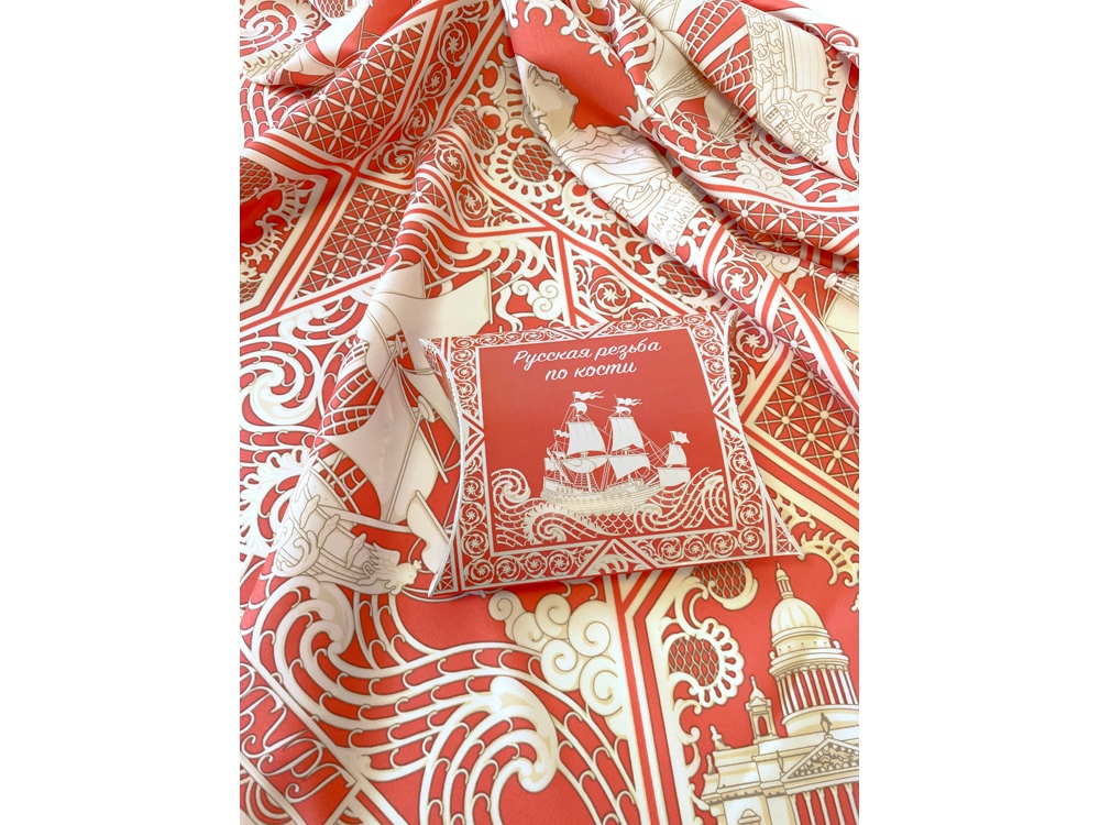 Платок Русская резьба по кости-5
