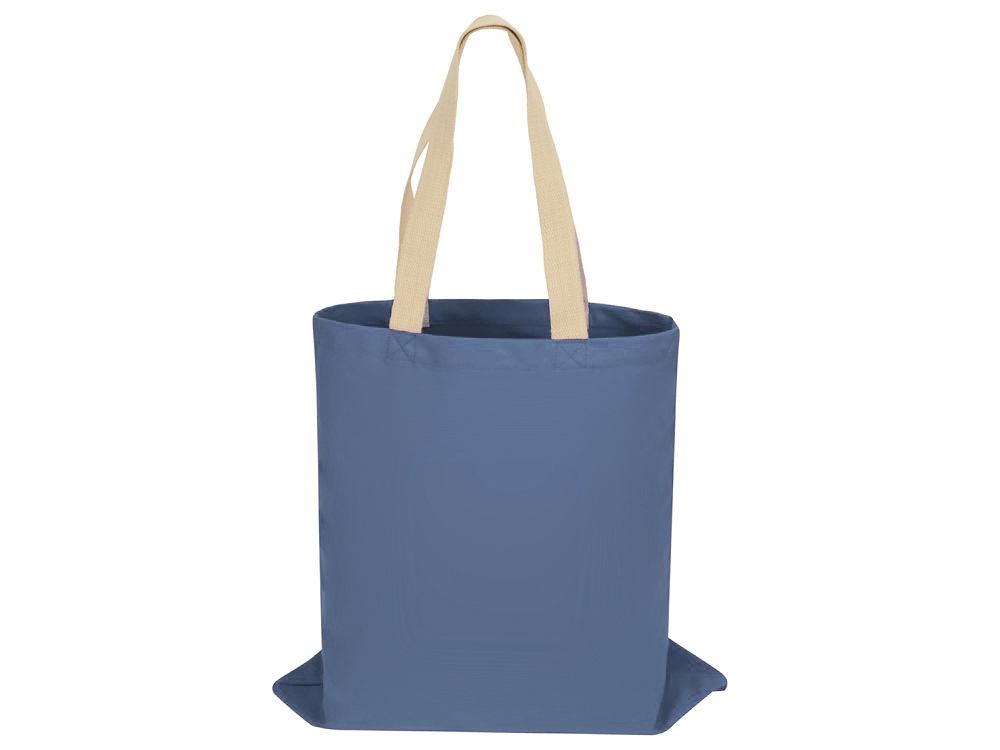 Сумка для шопинга Steady из хлопка с парусиновыми ручками, 260 г/м2, голубой-2
