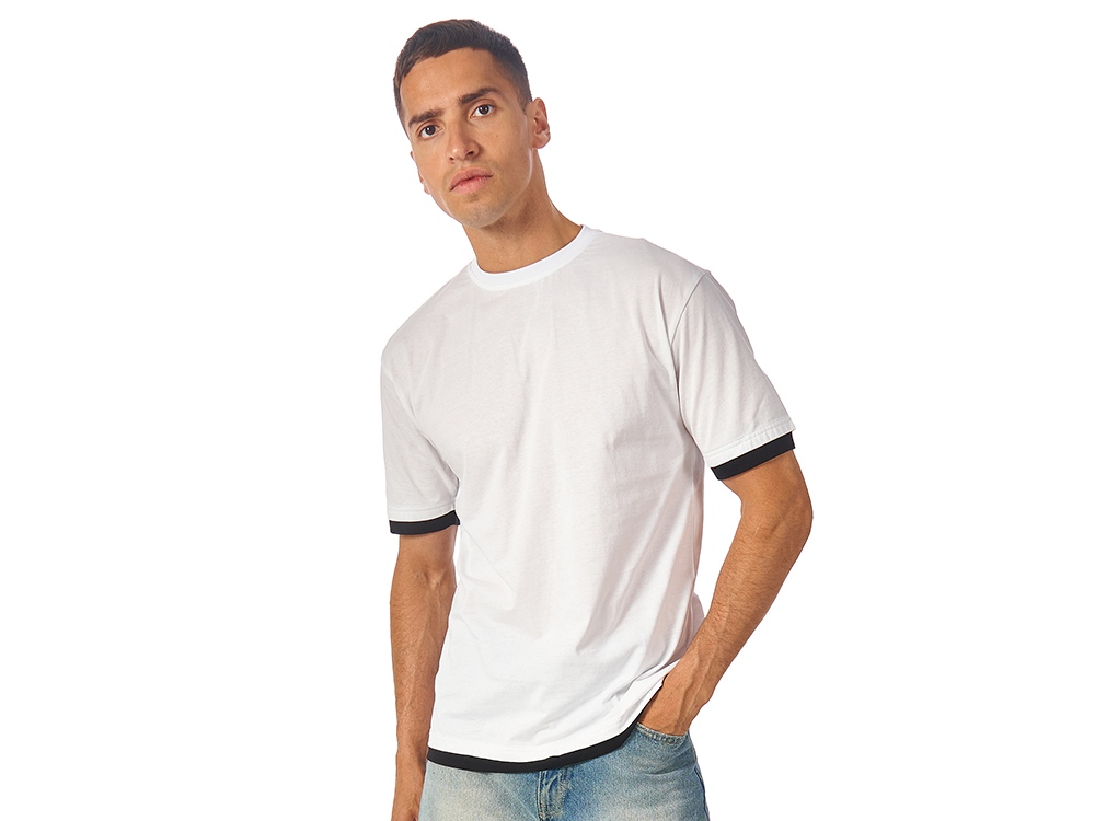 Футболка Rotterdam мужская, белый/черный-0