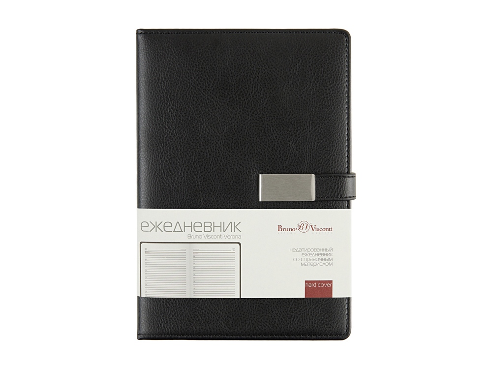 Ежедневник недатированный А5 Verona, черный-1
