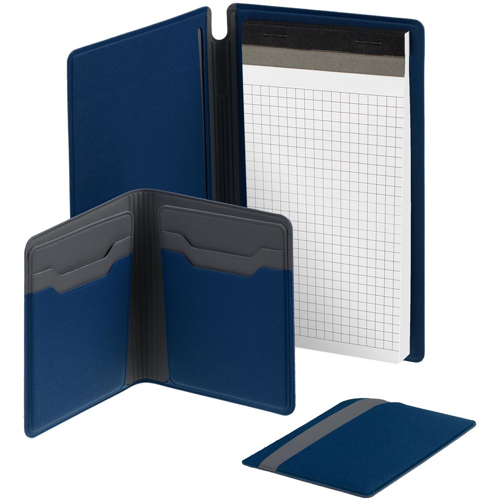 Чехол для карточек Dual, синий-6