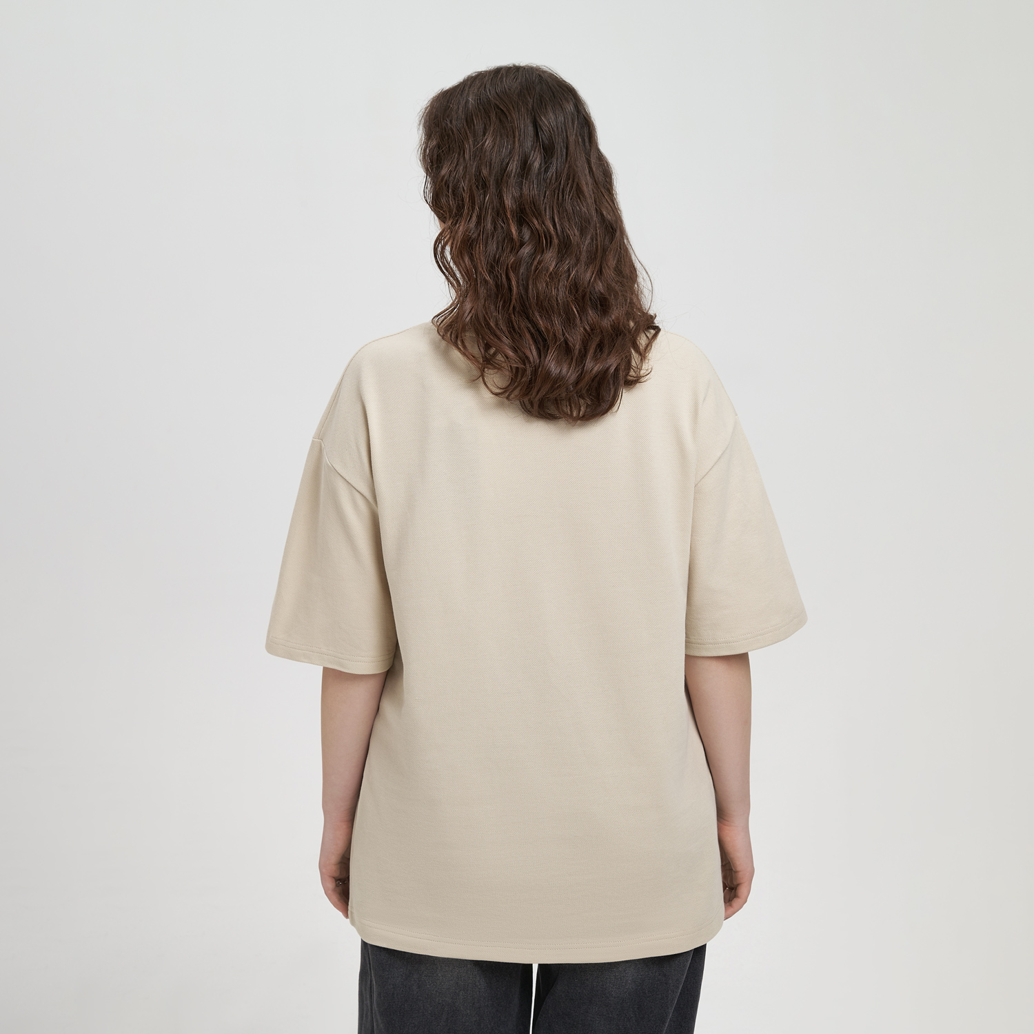 Футболка унисекс премиум AURA, бежевый-4