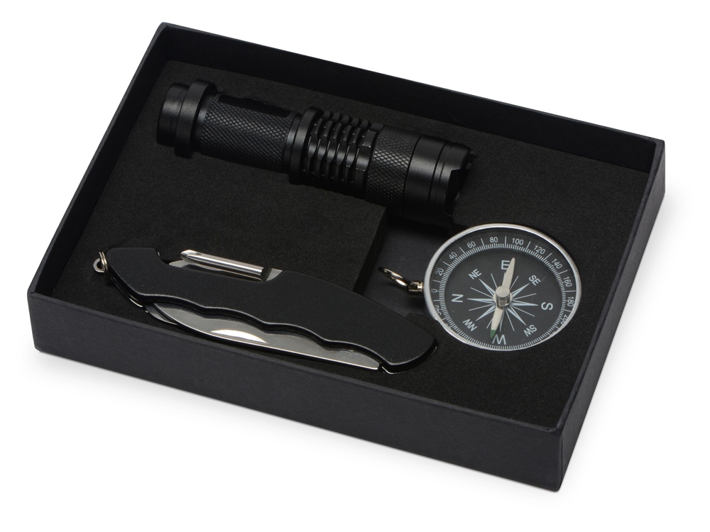 Набор для активного отдыха Decker из компаса, фонарика и мультитула-0