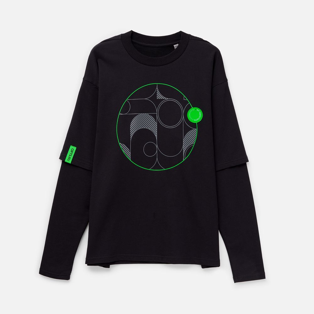 Лейбл из ПВХ Dzeta Round, L, зеленый неон-5