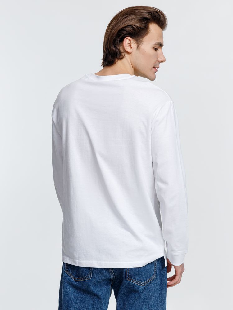 Футболка унисекс с длинным рукавом Pioneer LSL, белая-5