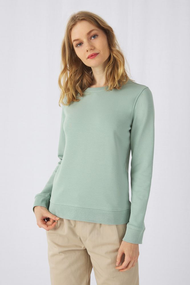 Свитшот женский BNC Inspire (Organic), серо-голубой-4