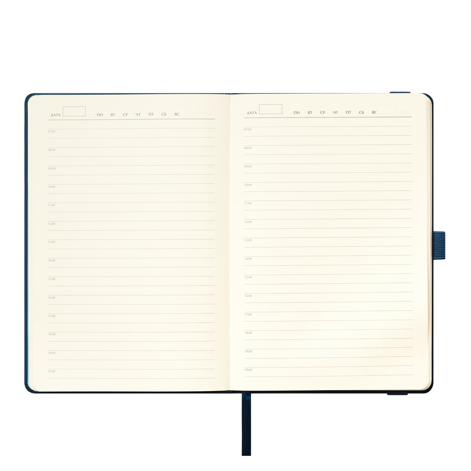 Ежедневник Alpha недатированный, синий/голубой-7