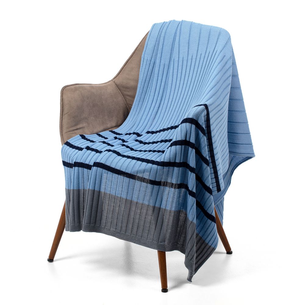 Плед Friolenta, синий с голубым-0