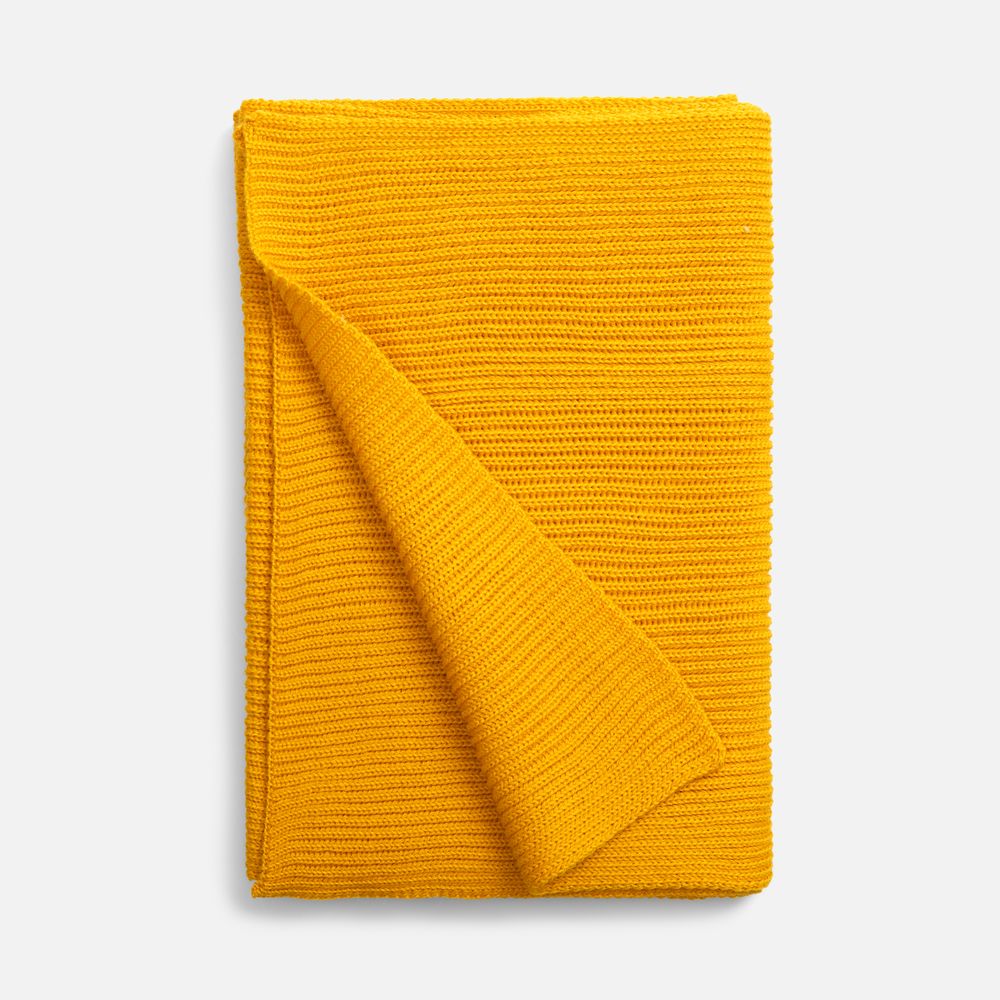 Шарф Nobilis Mono, желтый (медовый)-1