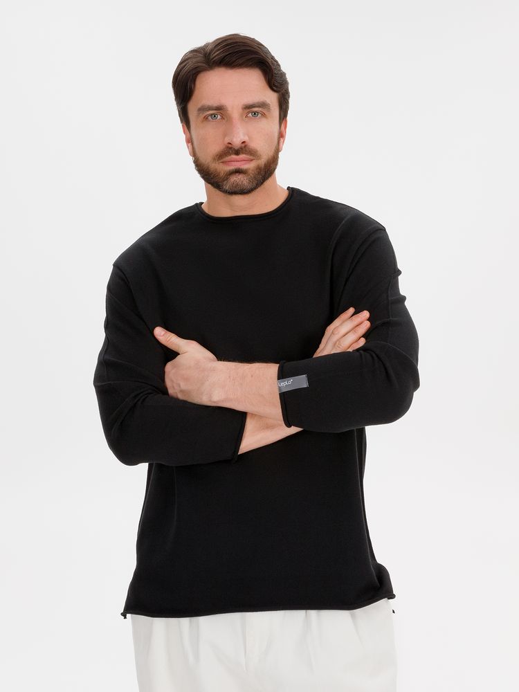 Лонгслив унисекс Siluetti Fuori, черный-4