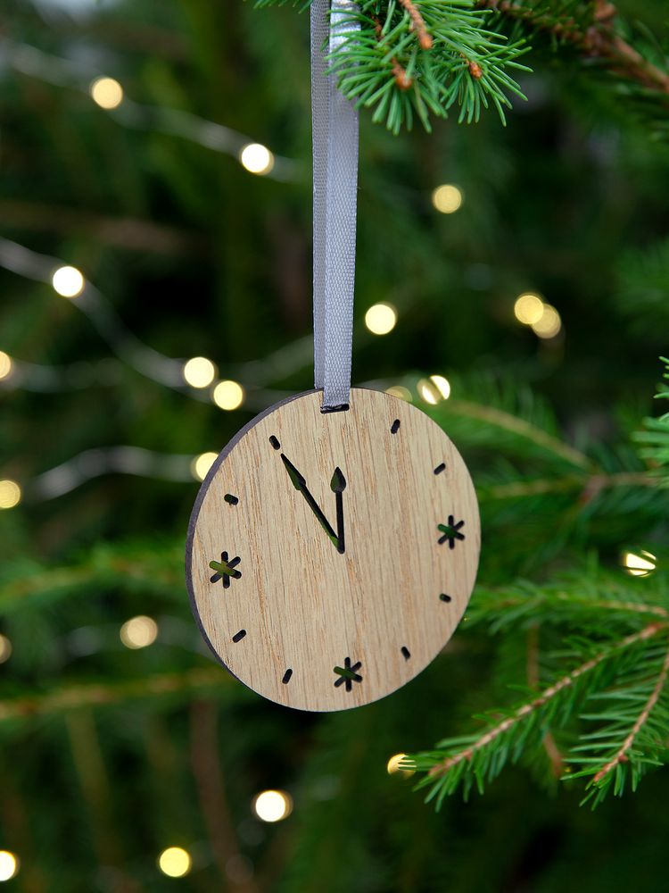 Деревянная подвеска Christmate, часы-2