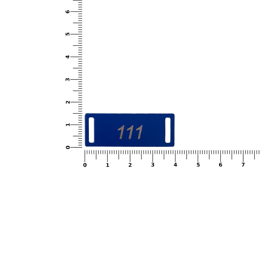 Шильдик металлический Kova, синий-2