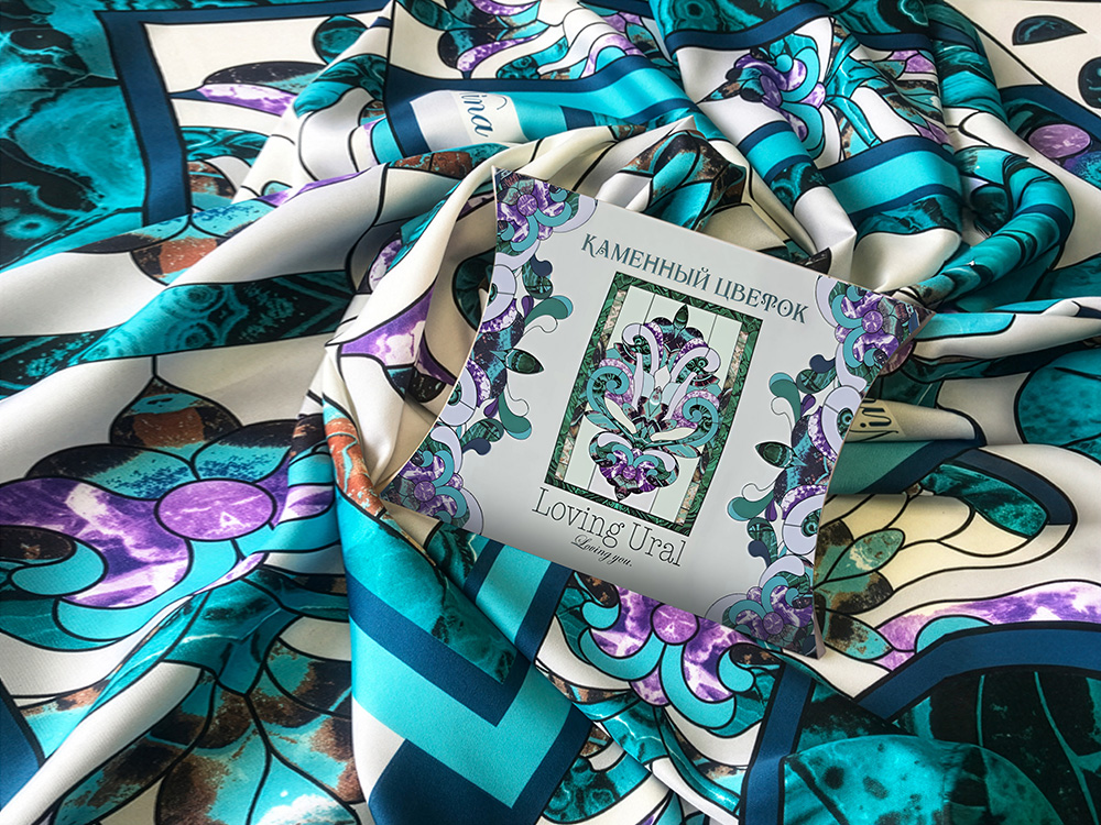 Платок Каменный Цветок-9