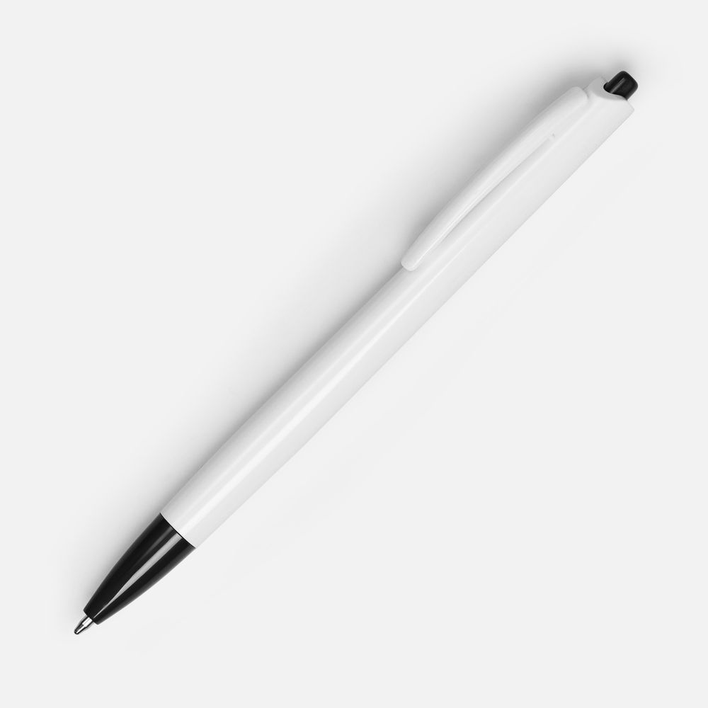 Ручка шариковая Tick, белая с черным-1