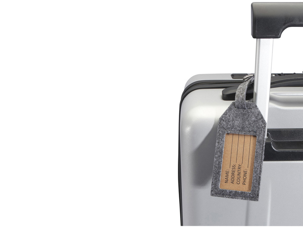 Багажная бирка Tie - Серый-3