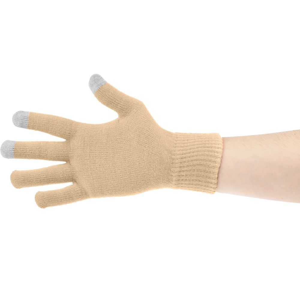 Перчатки сенсорные Urban Flow, бежевые-3