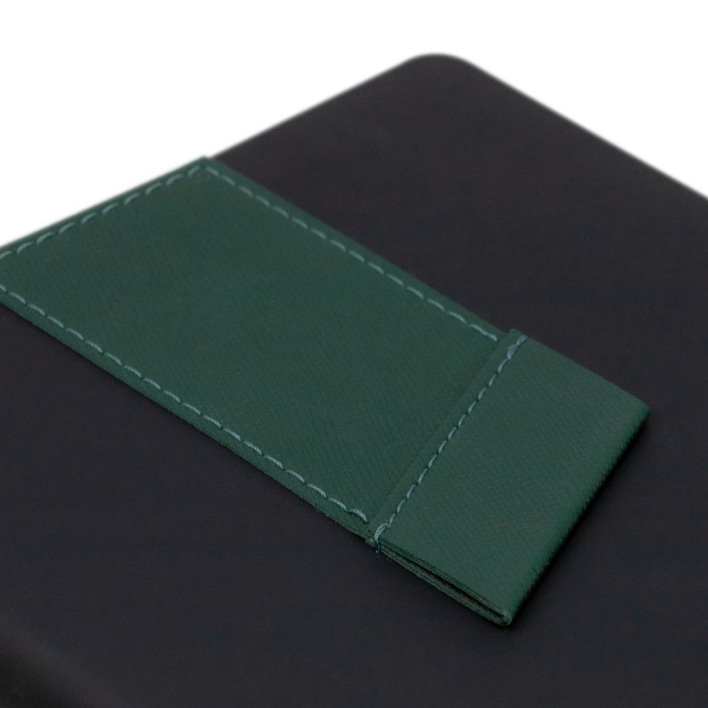 Ежедневник Bookmark, недатированный, черный с зеленым-2