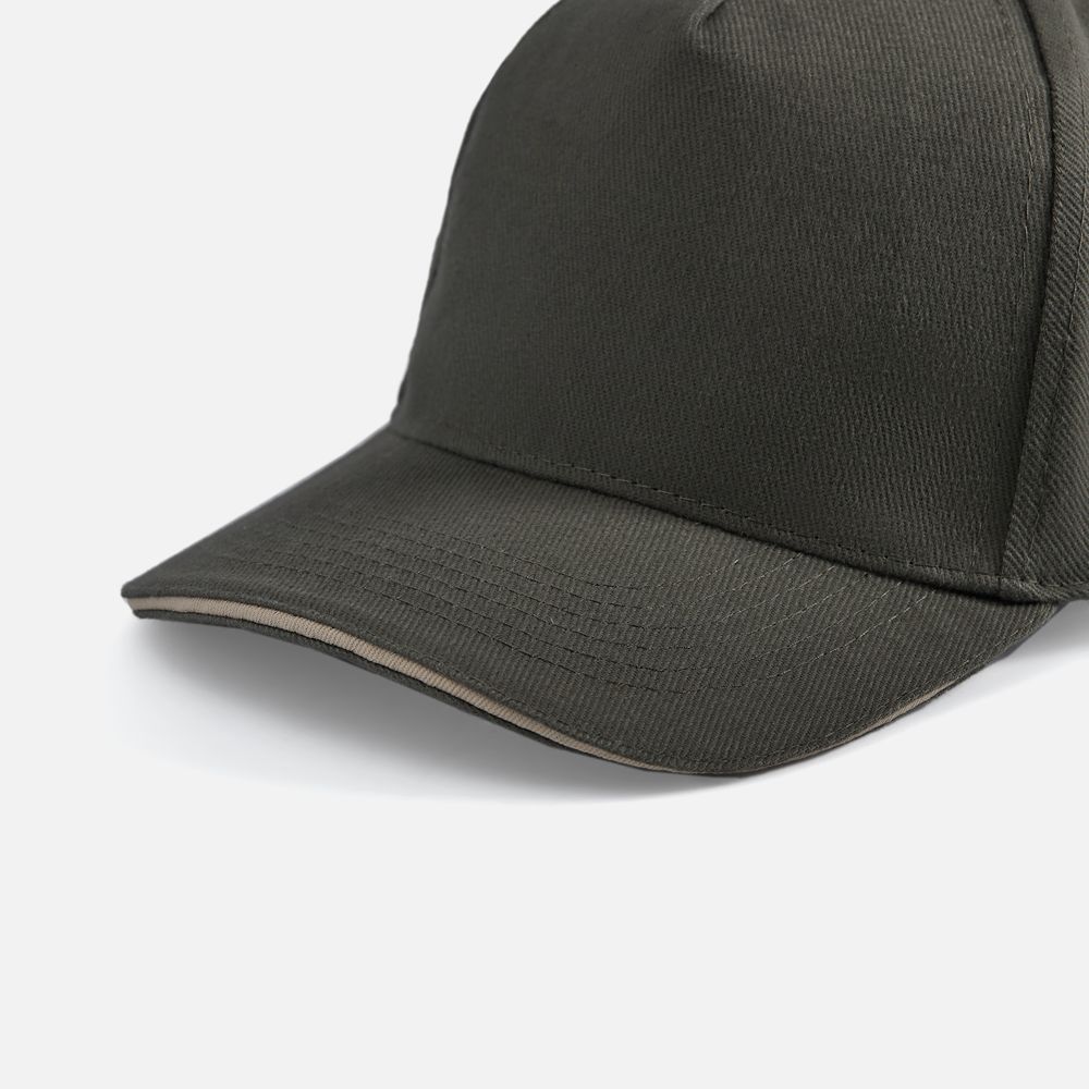 Бейсболка Long Beach, хаки с бежевым-2