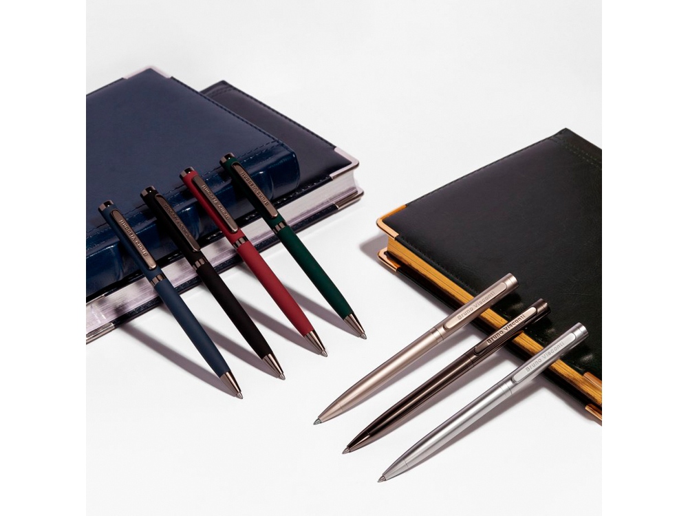 Ручка Firenze шариковая автоматическая софт-тач, синяя-4