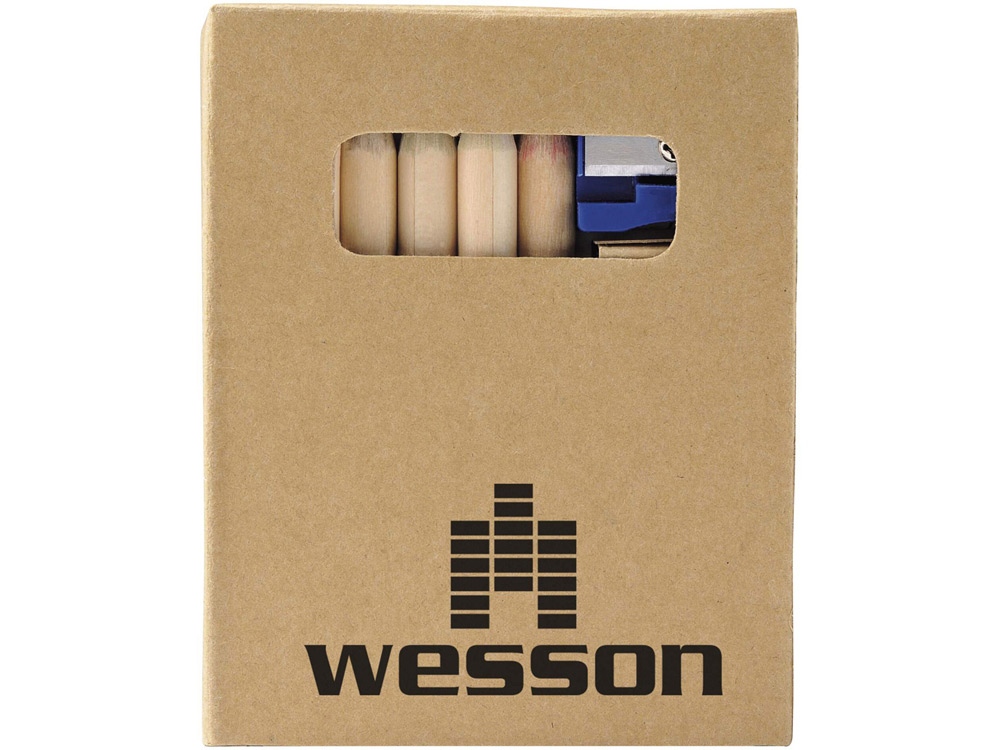 Набор для рисования: 6 цветных карандашей, точилка, раскраска-2