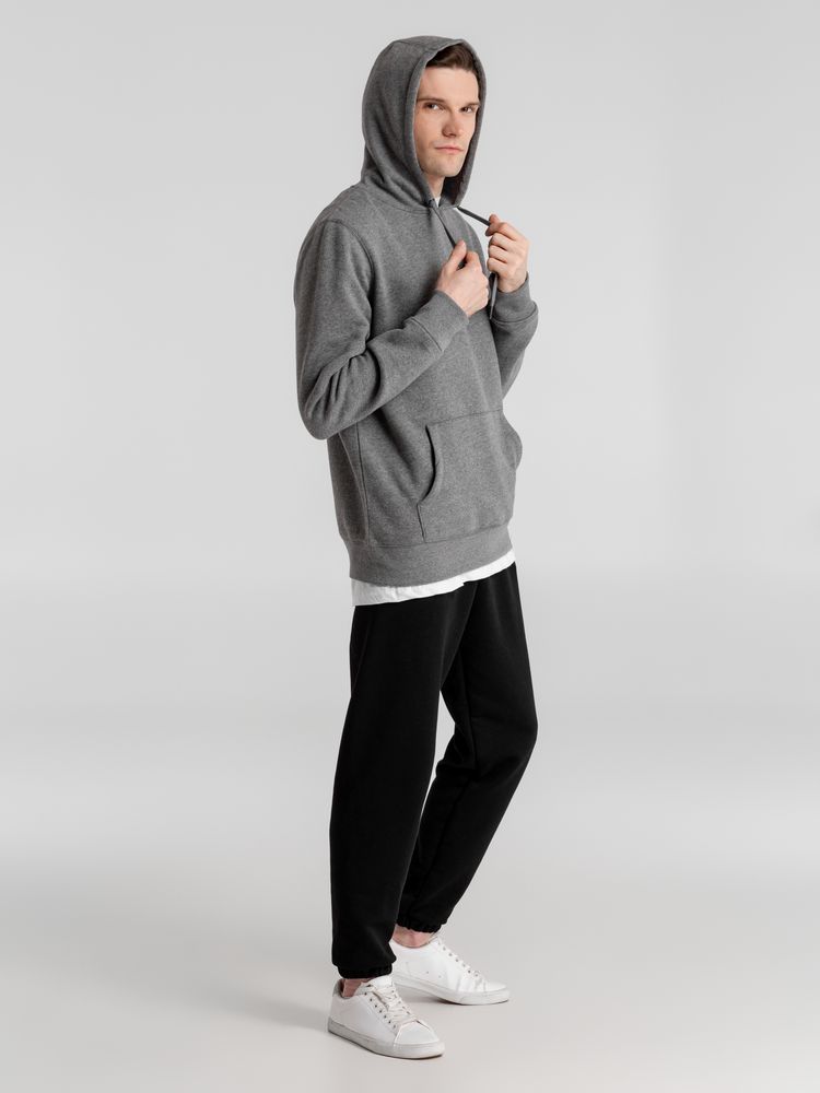 Толстовка с капюшоном унисекс King, темно-серый меланж-5