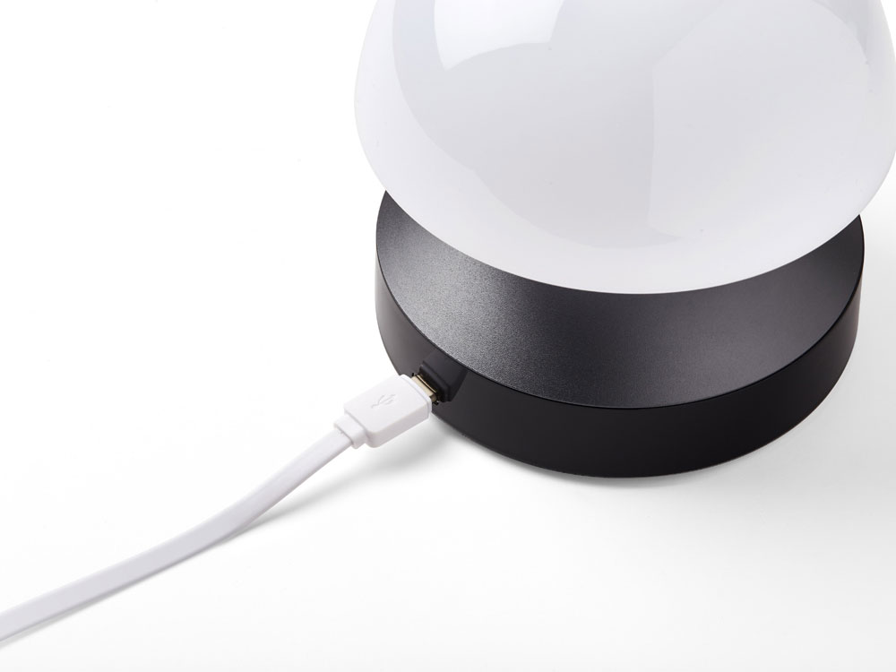 Светильник с часами и световым будильником Mina Sunrise, темно-серый-11