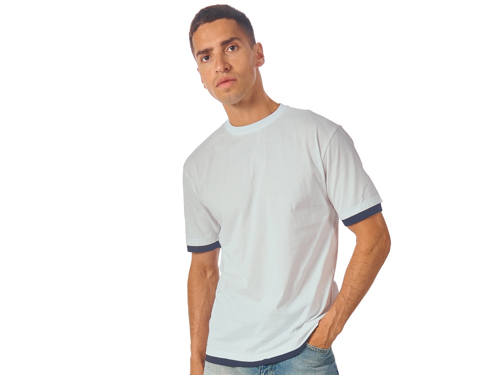 Футболка Rotterdam мужская, жемчужный/темно-синий-0