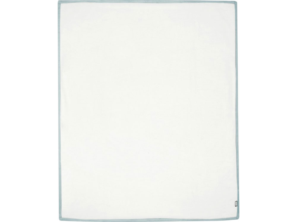 Плед Marigold из флиса из вторичного ПЭТ и искусственного меха, серый/белый-2