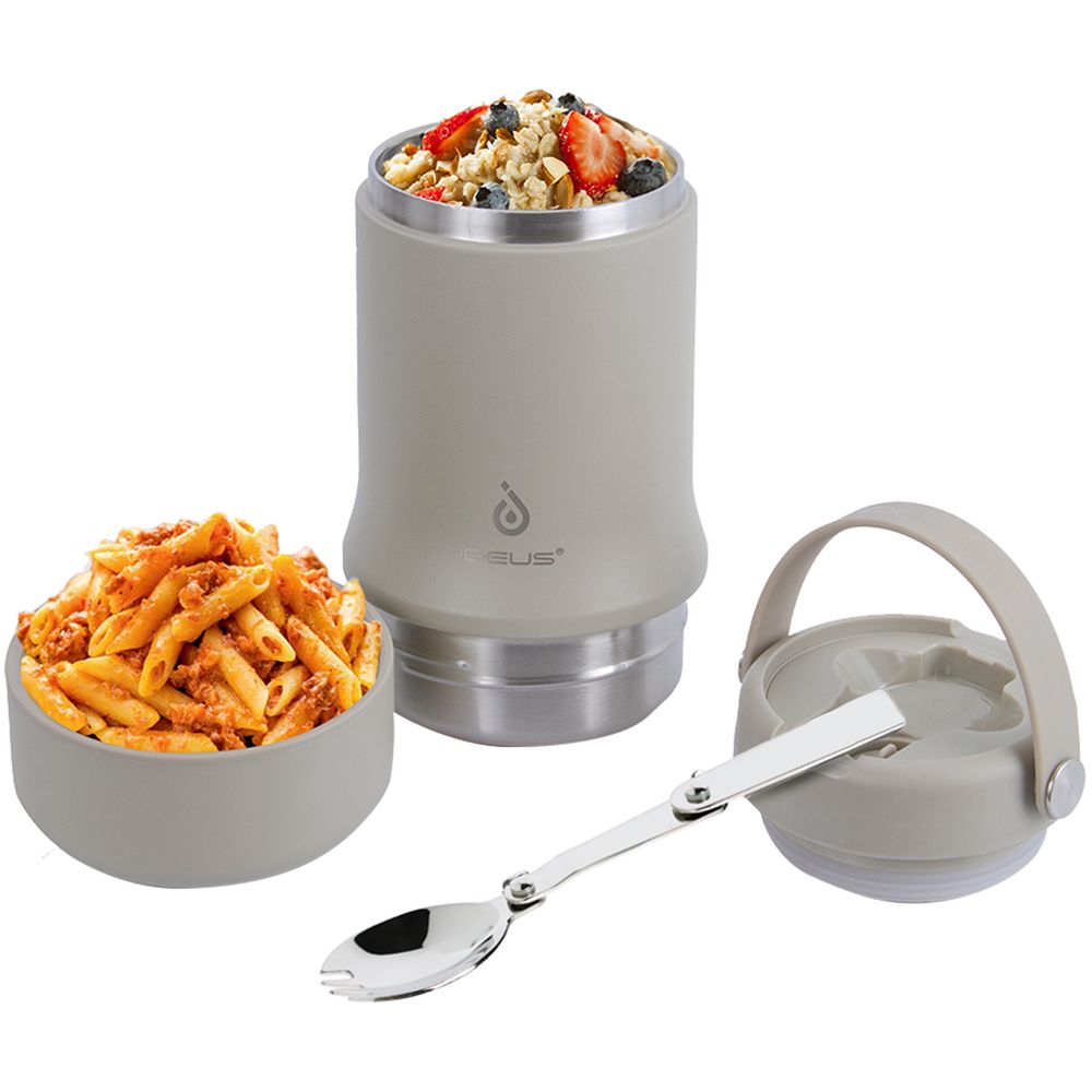 Термос для еды Tabenodo, серый-5