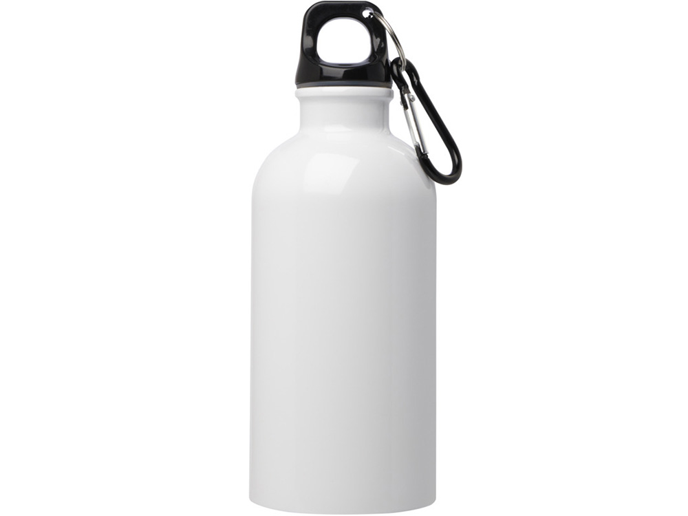 Одностенная бутылка для воды с карабином Oregon, изготовленная из нержавеющей стали, сертифицированной по стандарту RCS, объемом 400 мл - Белый-1