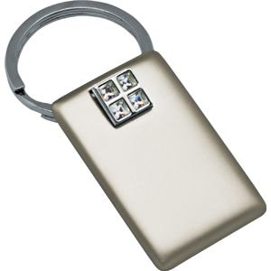 Брелок с кристаллами, серебристый-0