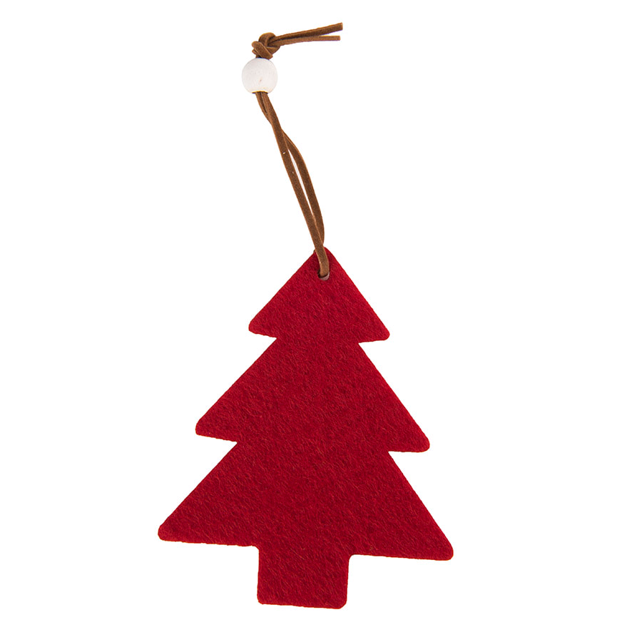 Украшение на елку ЕЛОЧКА, ярко-красный-0