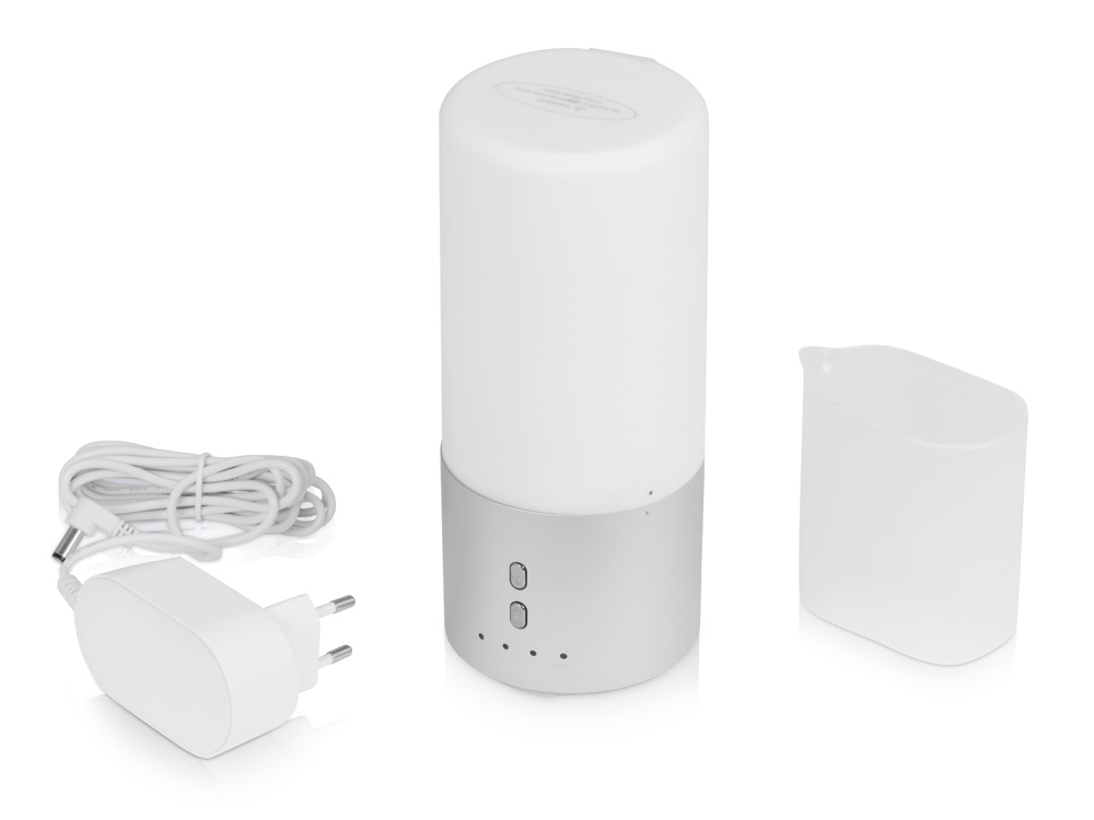 Увлажнитель воздуха с подсветкой Breathe, белый/серебристый-1