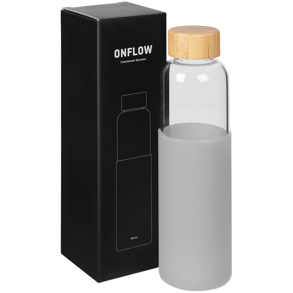 Бутылка для воды Onflow, серая-4