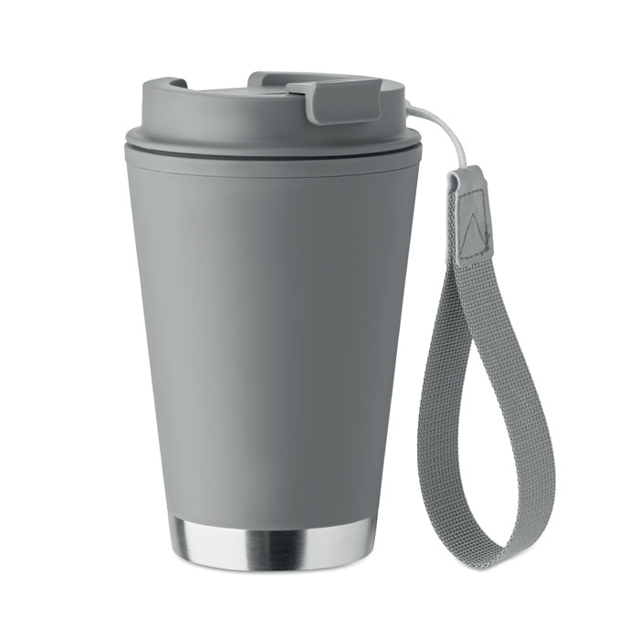 Double wall tumbler 300ml, каменный серый-0