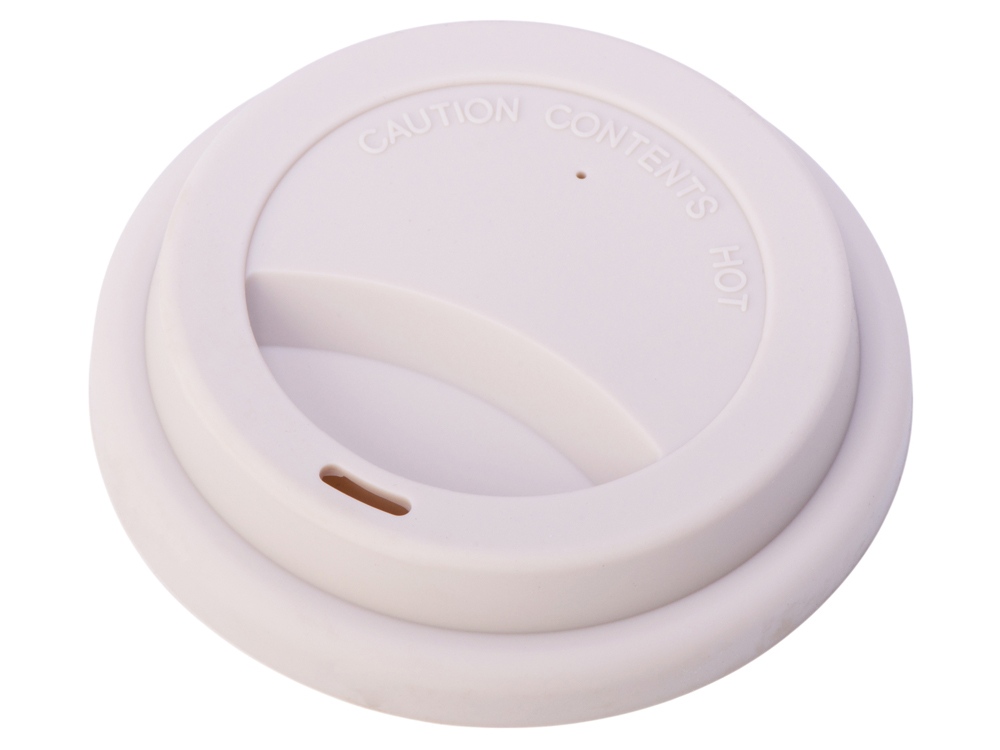 Стакан с силиконовой крышкой Cafe, beige-3