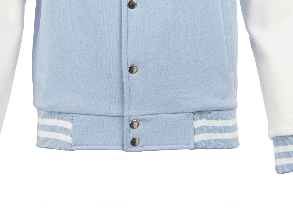 Бомбер Oxford, небесно-голубой/молочный, унисекс-13