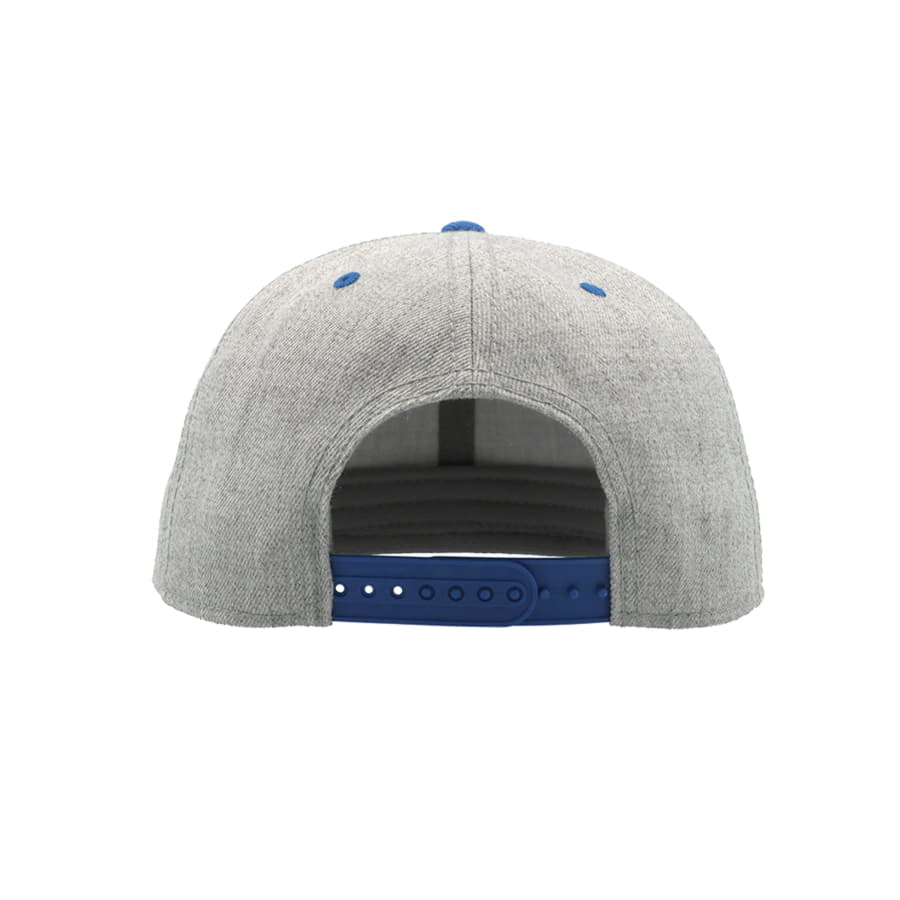 Бейсболка FADER, 6 клиньев, застежка ПВХ, серый, синий-4