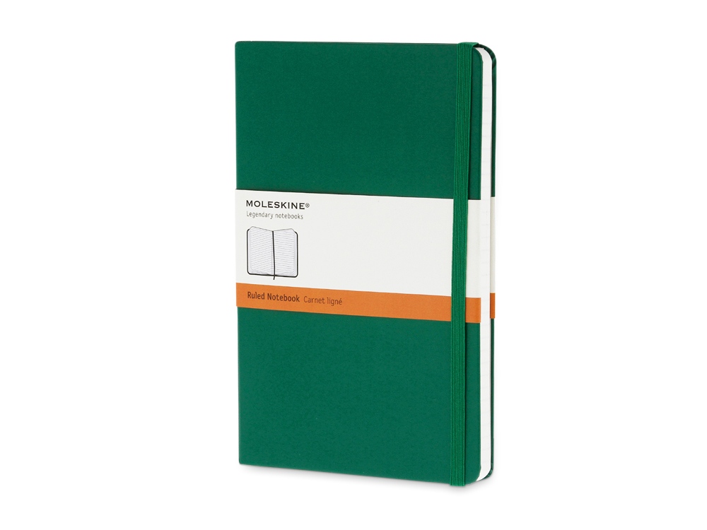 Записная книжка Moleskine Classic (в линейку) в твердой обложке, Large (13х21см), зеленый-0
