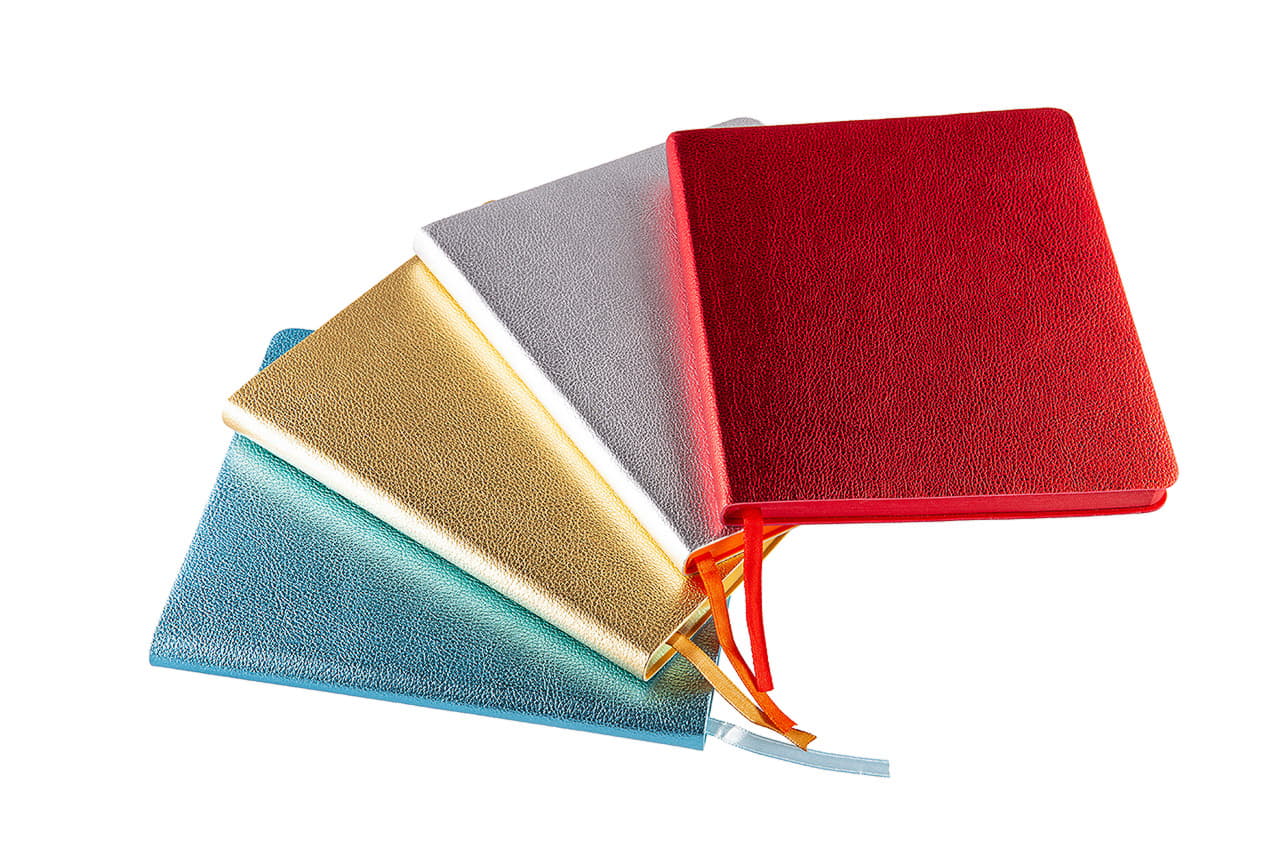 Ежедневник недатированный Arti, B6+, серебристый, блок в клетку, синий обрез, серебристый, синий-3