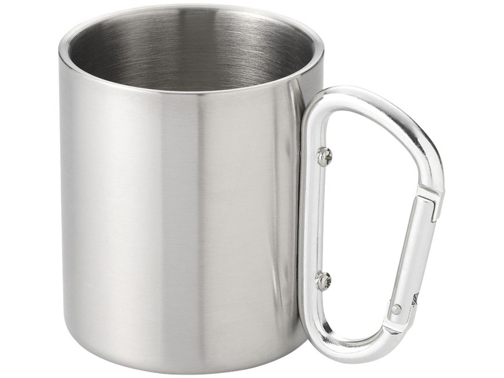 Термокружка с ручкой-карабином Alps 200мл, серебристый-0