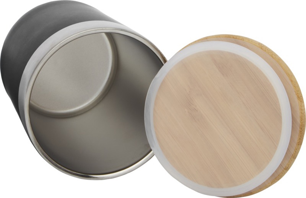 Lagan Кружка с медной вакуумной изоляцией объемом 300 мл и бамбуковой крышкой, черный-3