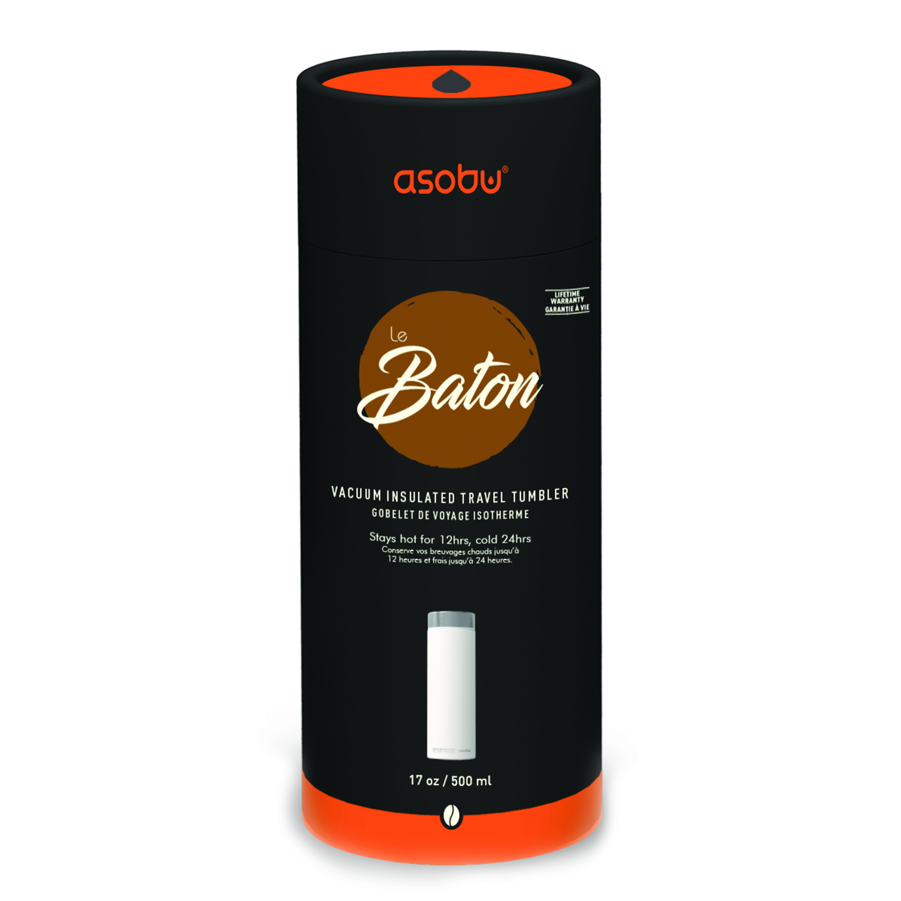 Термос LE BATON, 500 мл, белый/серебро-3