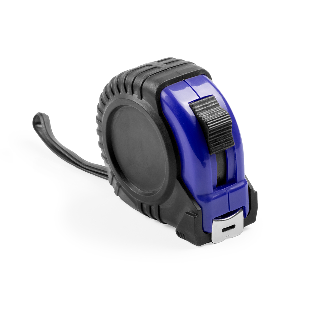 Рулетка GRADE 3M с металлическим клипом 3 м., синий, пластик, синий, черный-0